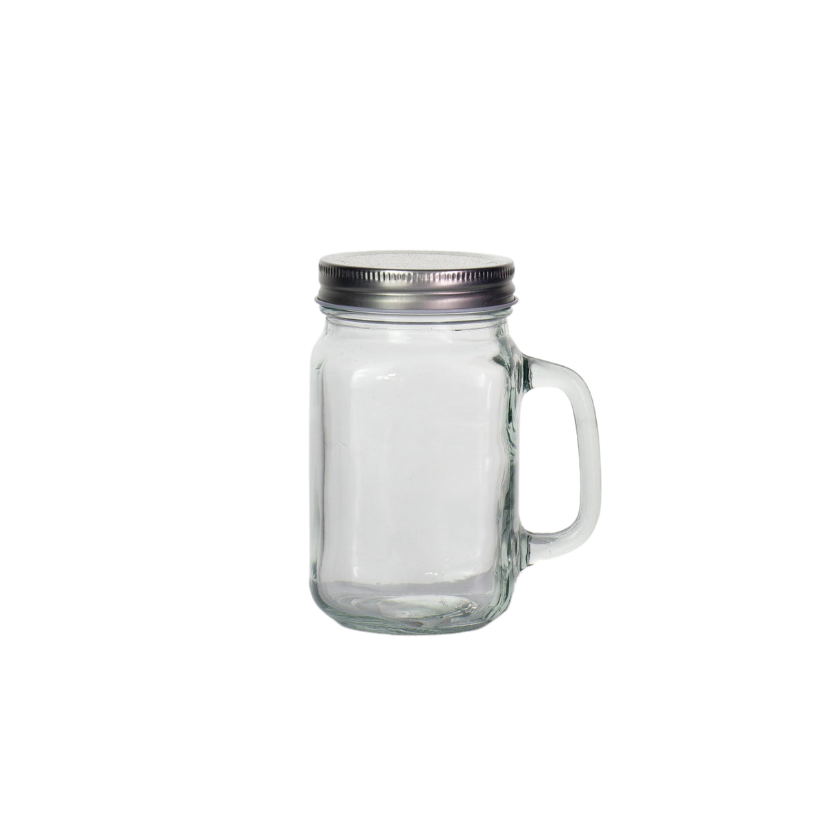 450 ml clear glass jar with lid and handle
