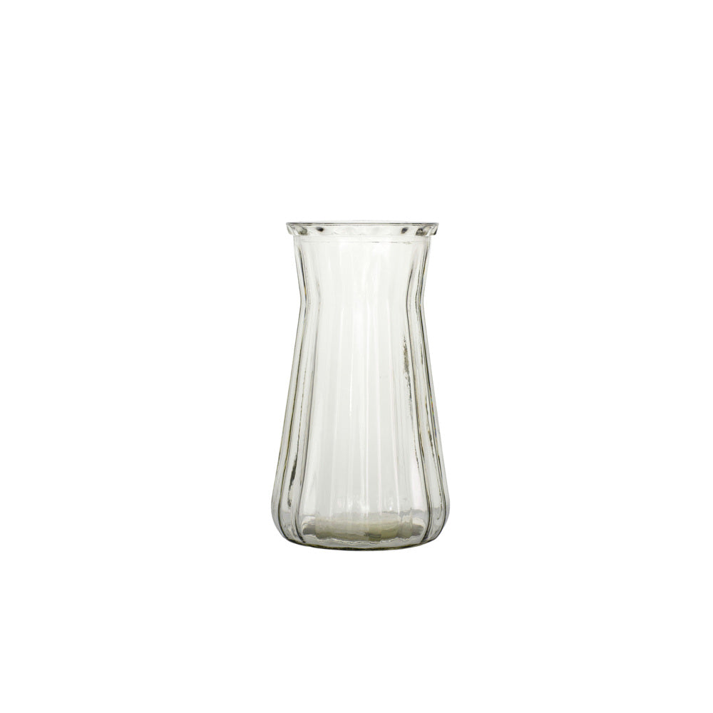 9 Inch Clear Tapered Glass Vase 4.75"W x 9"H