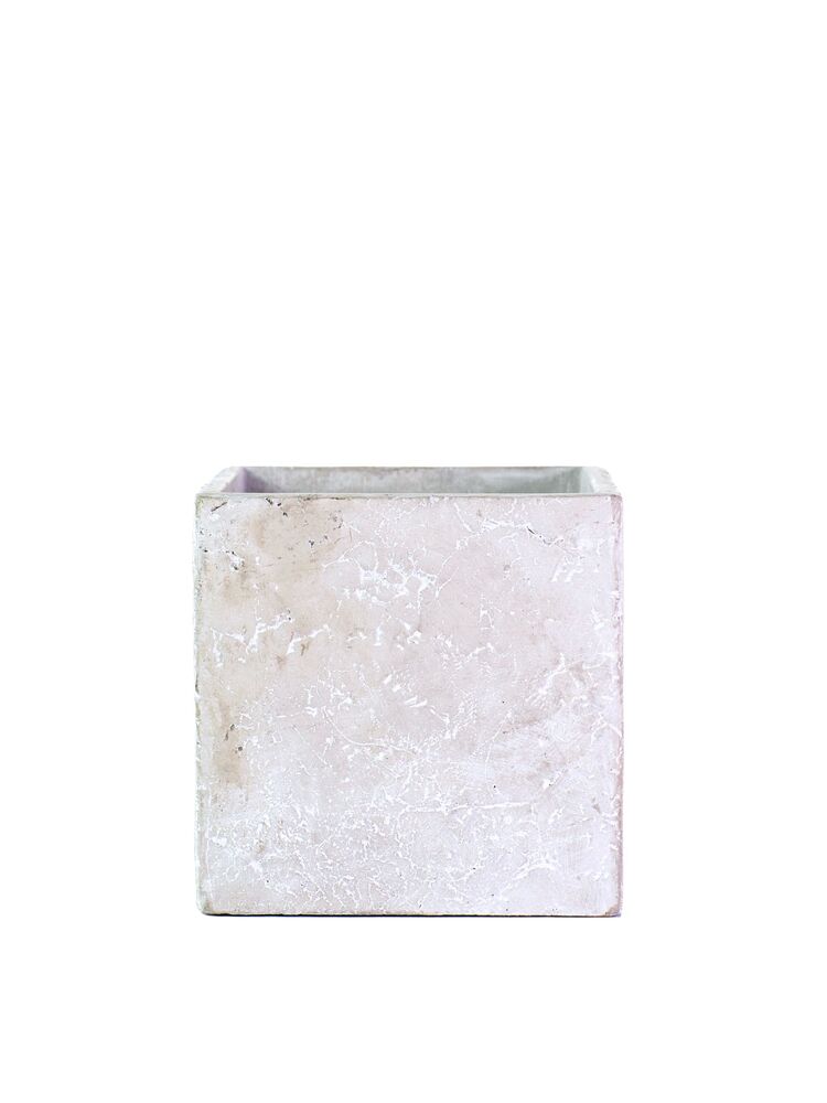 5 inch gray cube cement planter