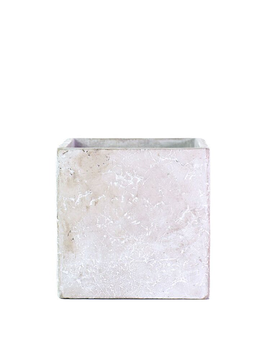 6 inch gray cube cement planter