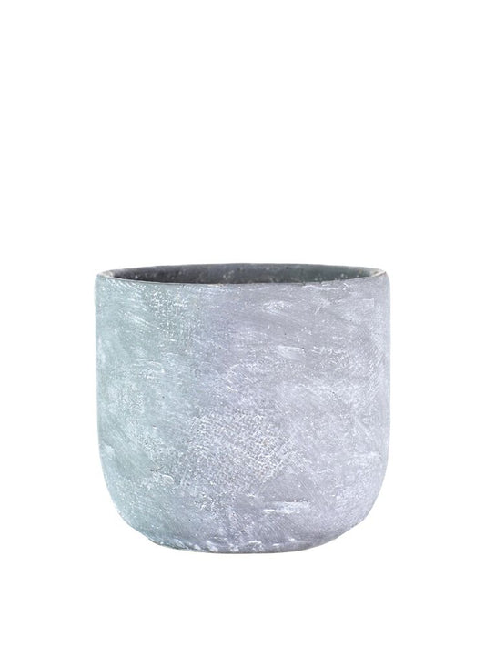 6.5 inch gray bullet cement planter
