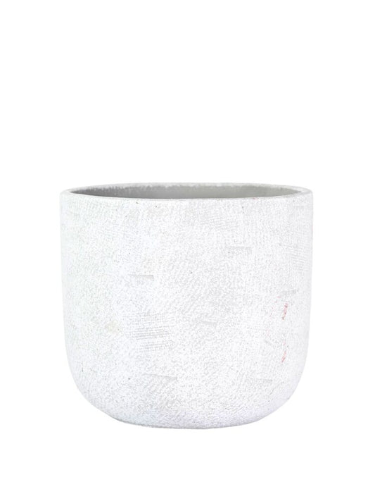 8.5 inch white bullet cement planter