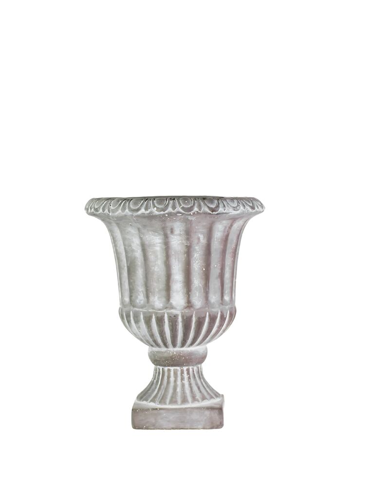 6.5 inch gray urn cement planter