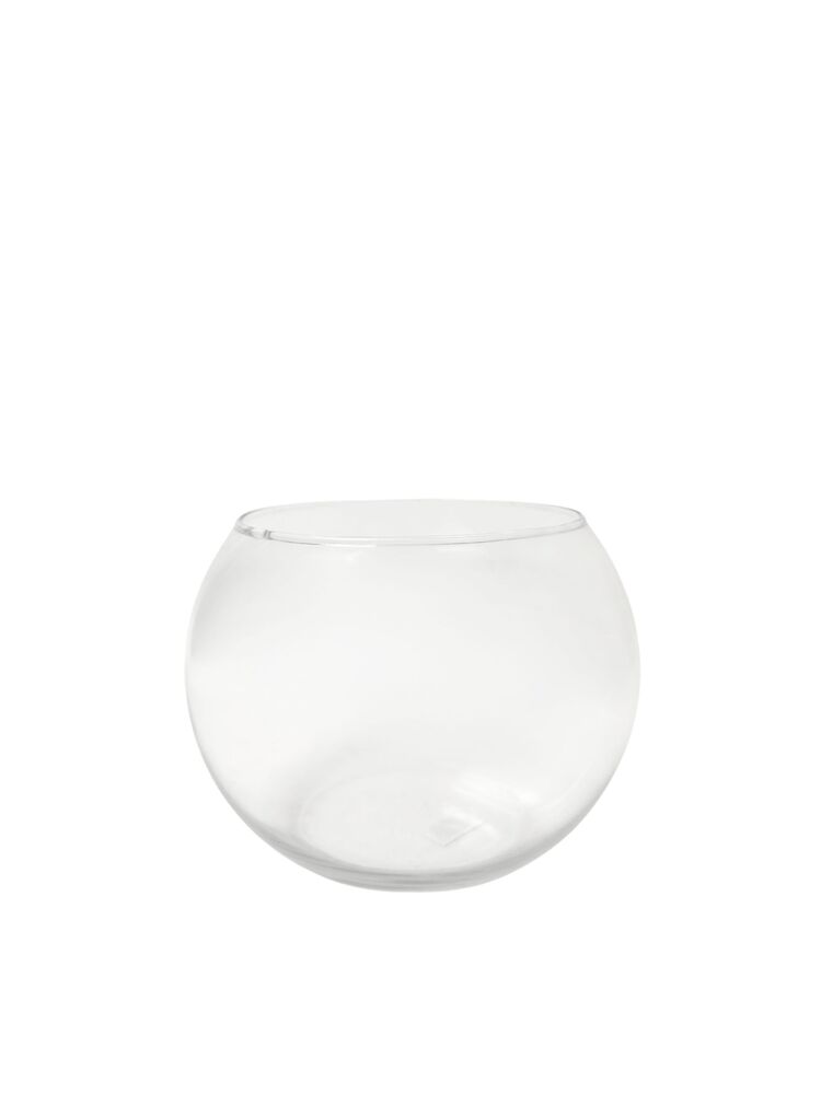 6.5 inch clear fishbowl glass vase