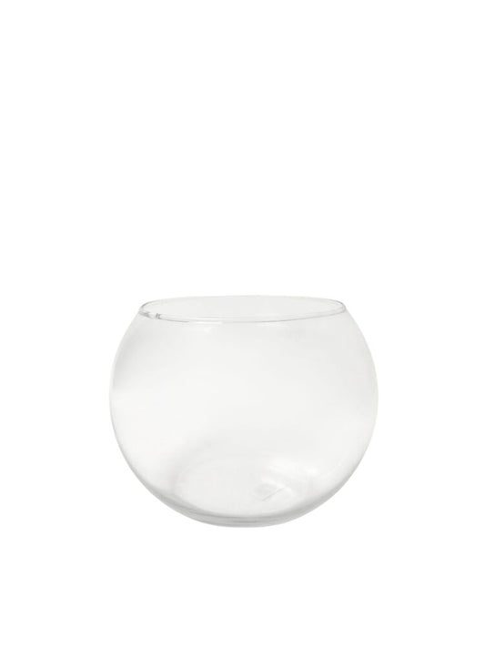 6.5 inch clear fishbowl glass vase