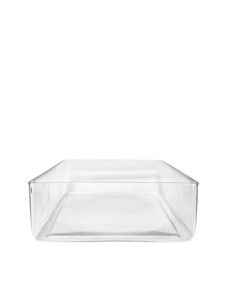 4 inch clear square glass vase