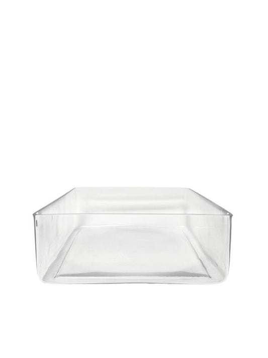 4 inch clear square glass vase