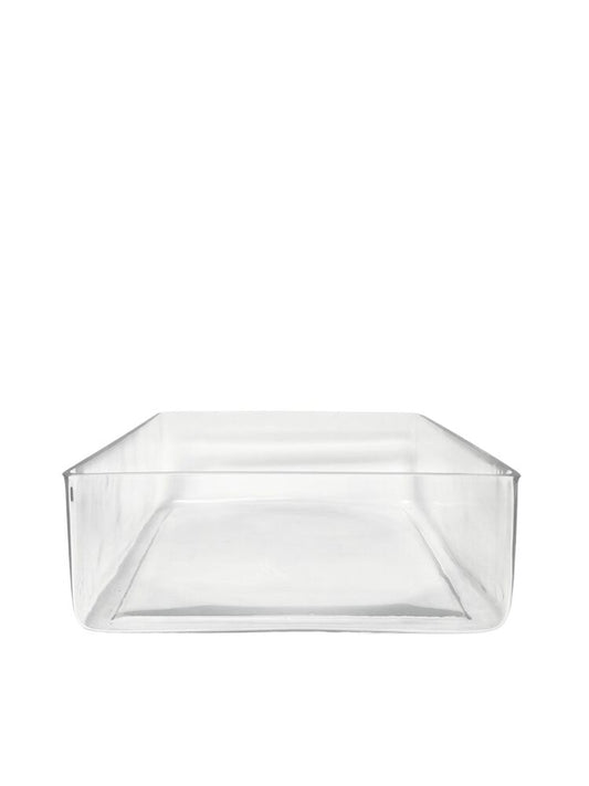 4 inch clear square glass vase