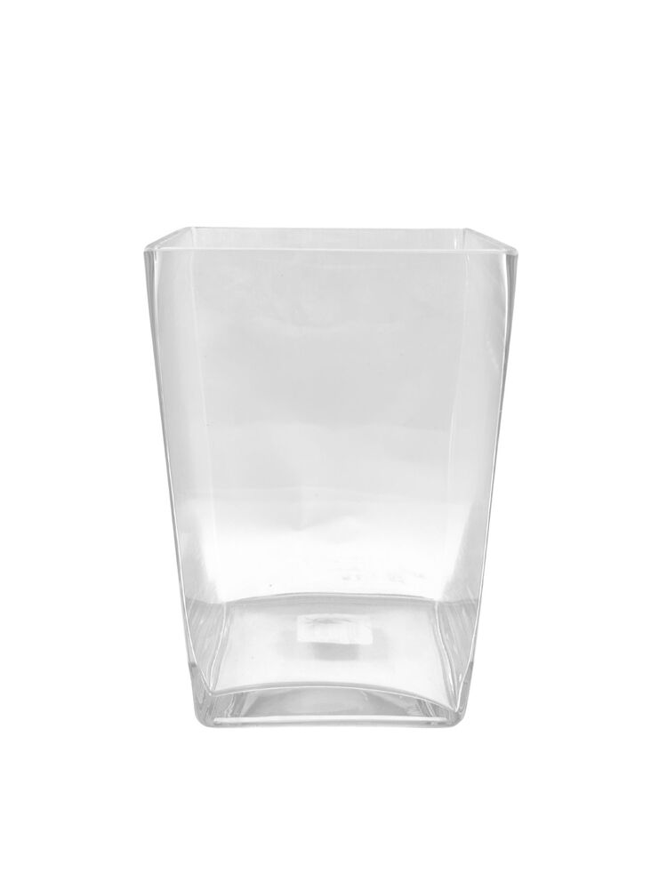 10 inch clear rectangular glass vase