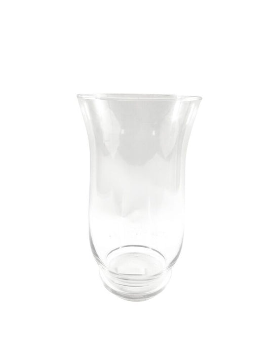 12 inch clear hurricane glass vase