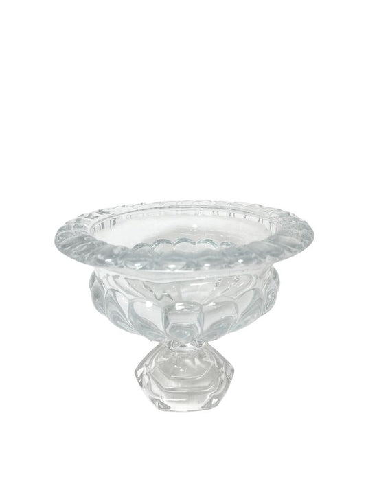 6.5 inch crystal urn pedestal glass vase