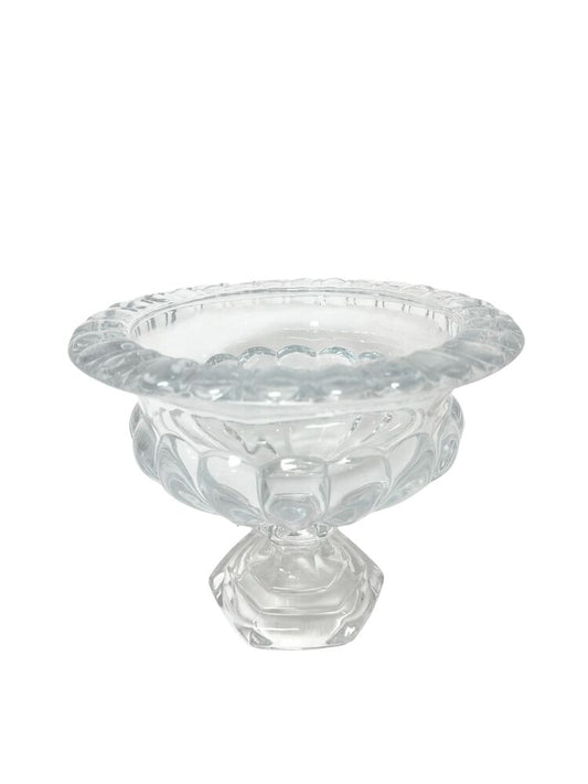 8.25 inch crystal urn pedestal glass vase