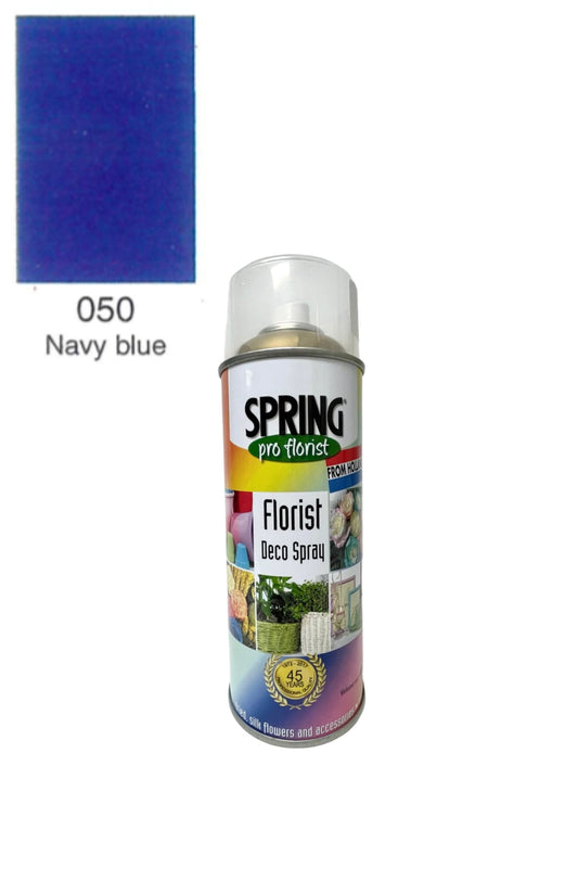 050 navy blue floral spray color can