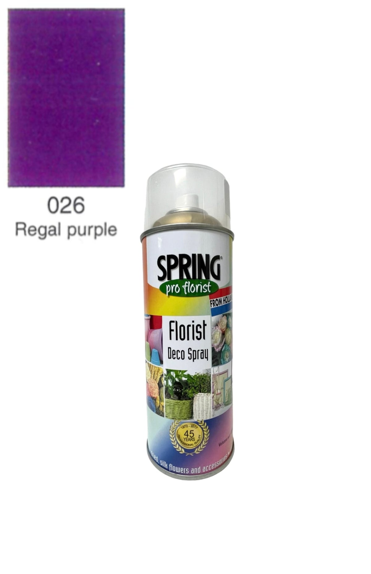 026 regal purple floral spray color can