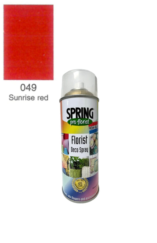049 sunrise red floral spray color can