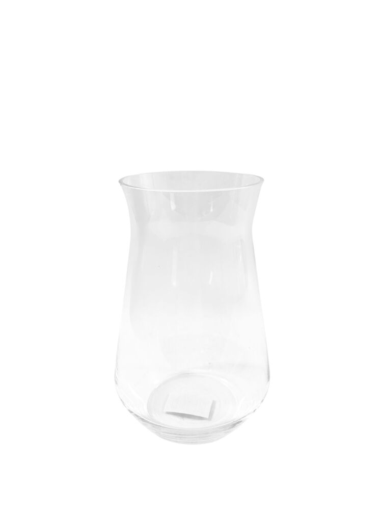 8.25 inch clear belly glass vase