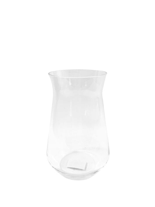 8.25 inch clear belly glass vase