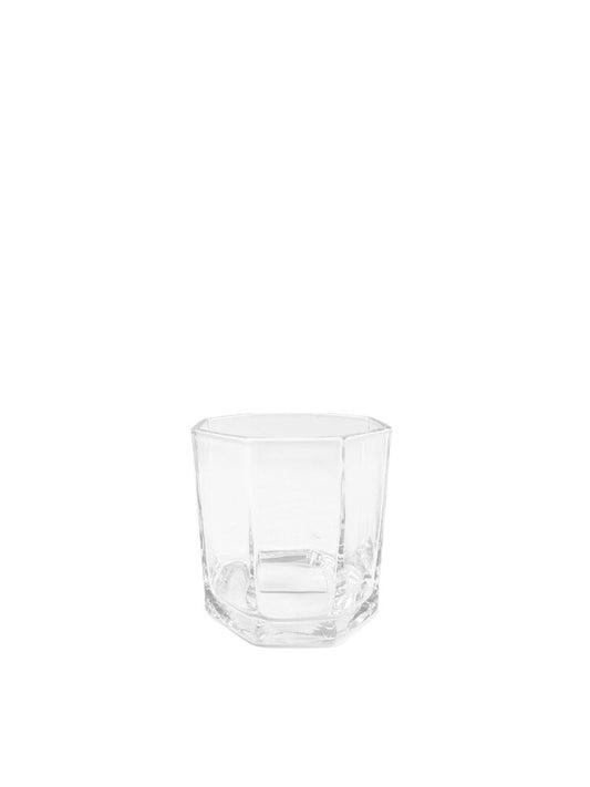 4 inch clear octagon glass vase