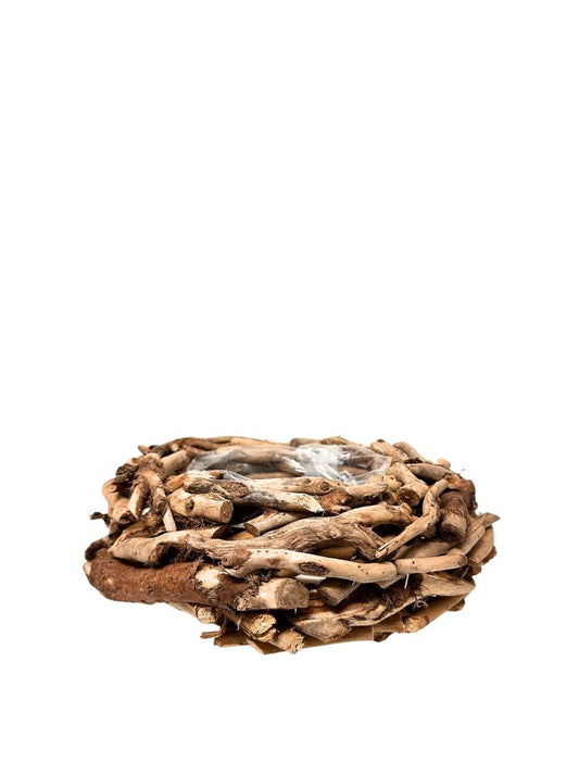 7 inch round wood planter