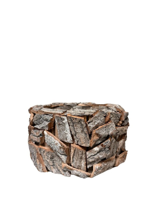 5.5 inch round wood planter