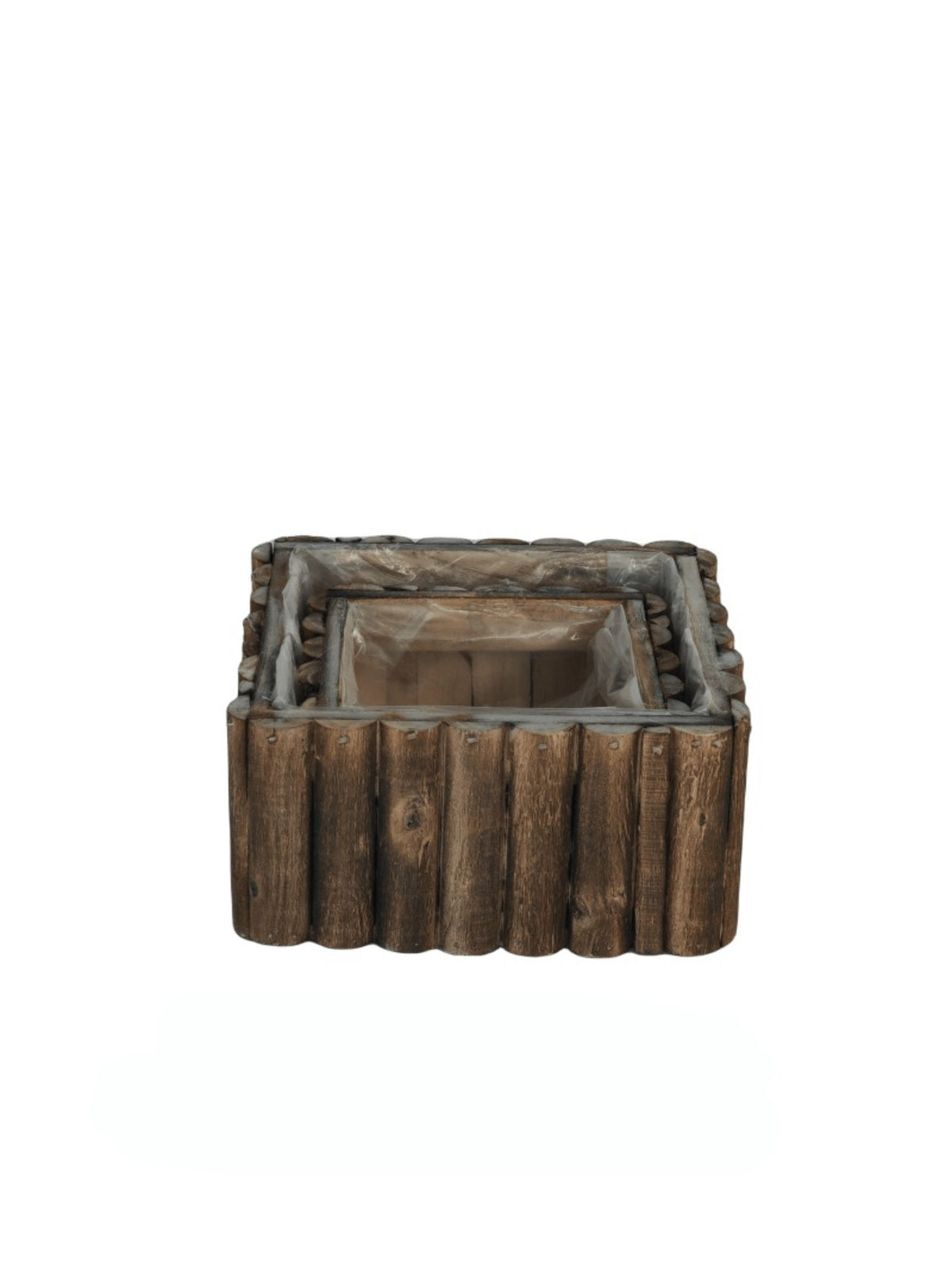 2-piece square wooden box set