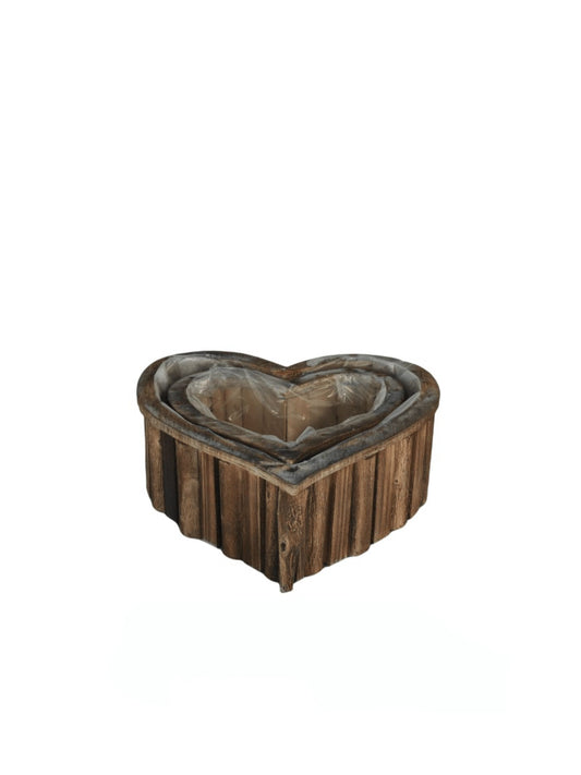 2-piece heart wooden box set