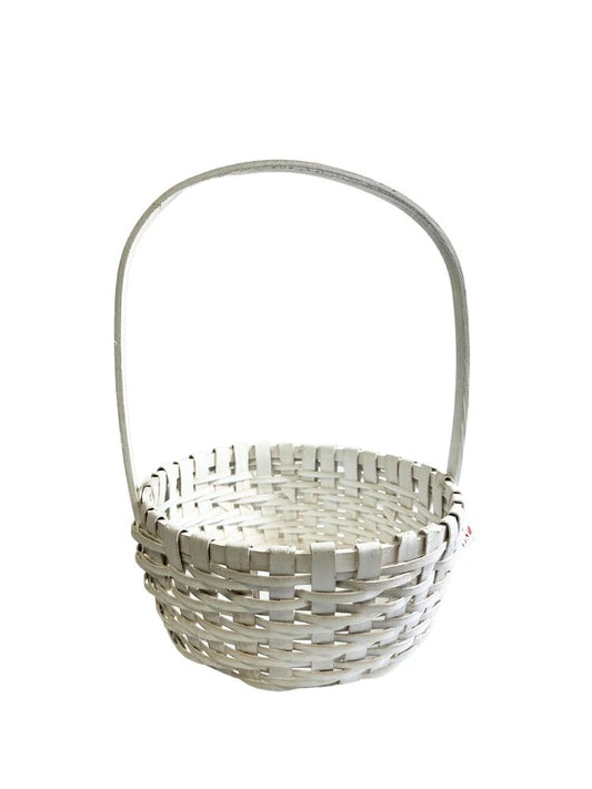 10 inch white round basket