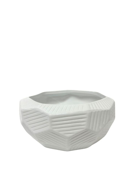 5 inch matte white bowl ceramic vase