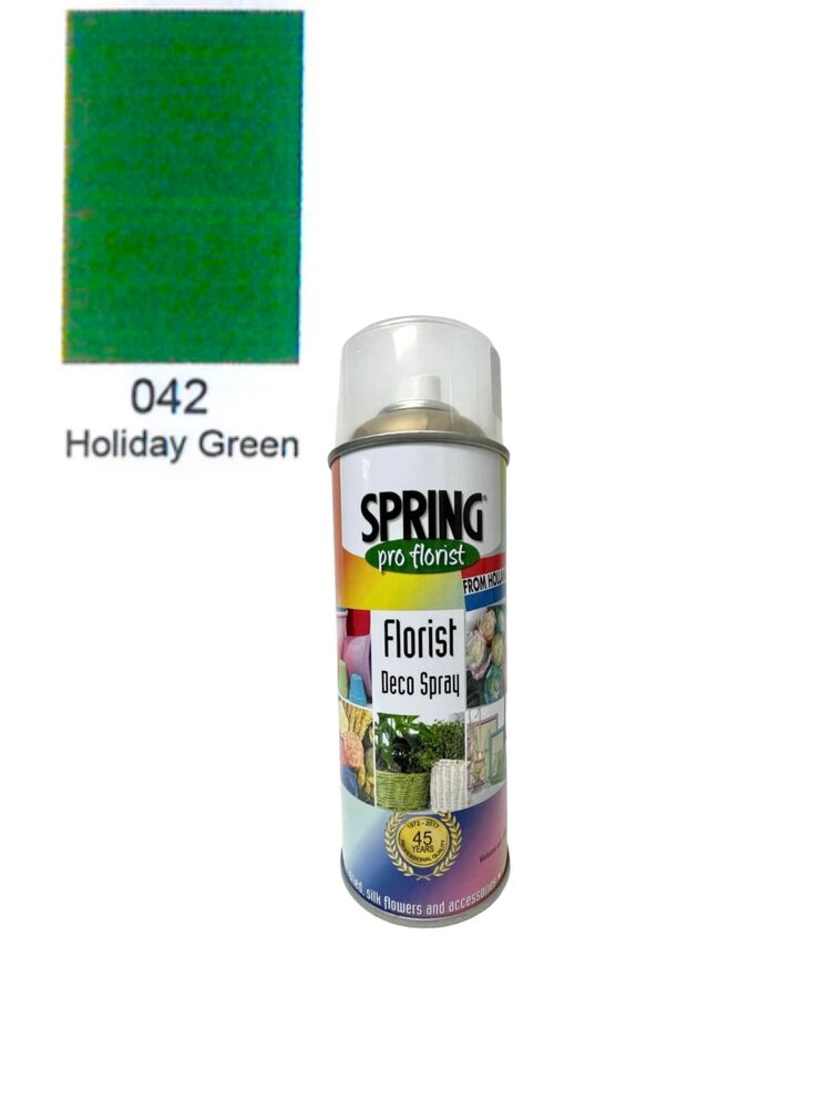 042 holiday green floral spray color can