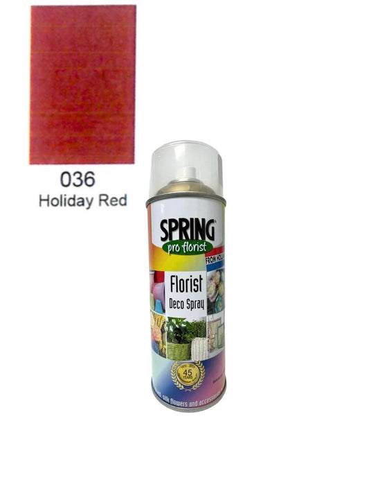 036 holiday red floral spray color can