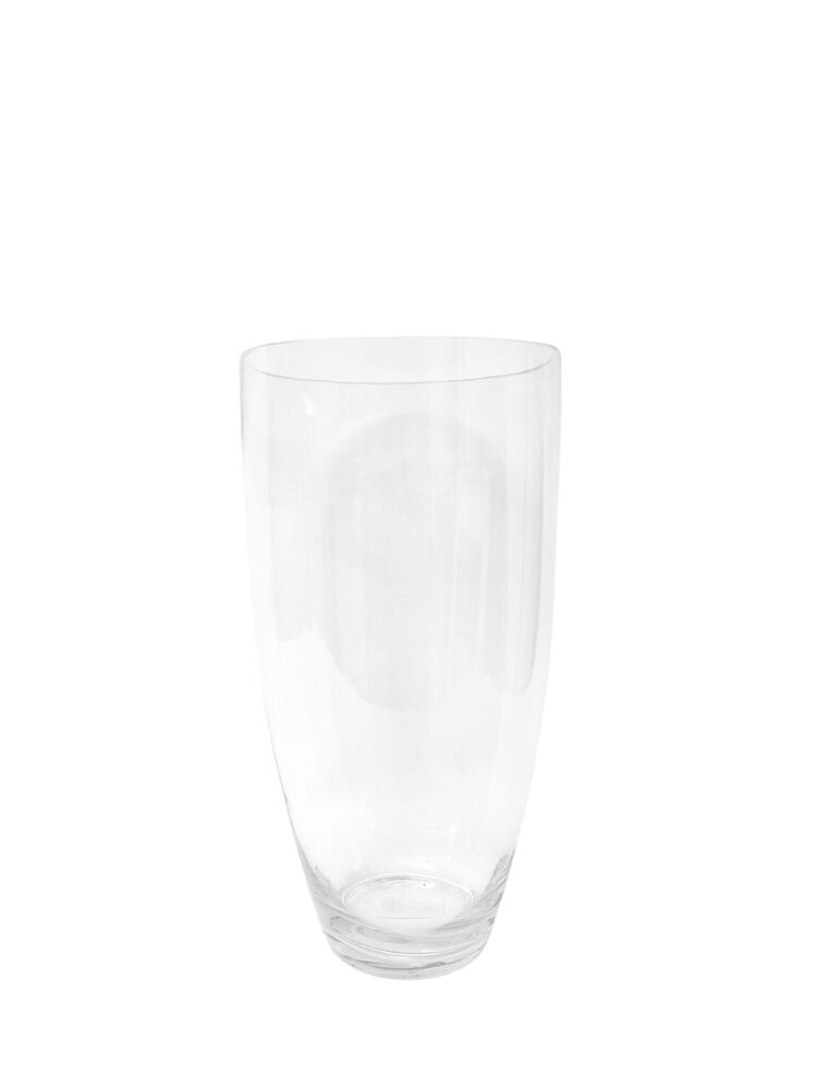 12 inch clear bullet glass vase