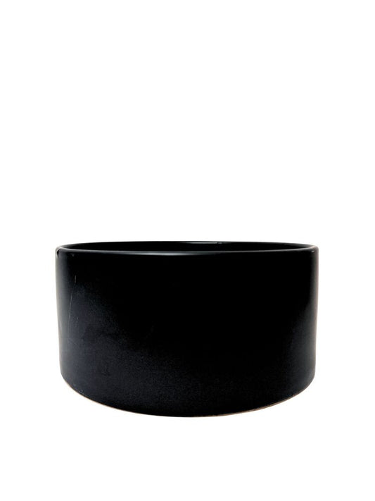 5 inch matte black cylinder ceramic vase