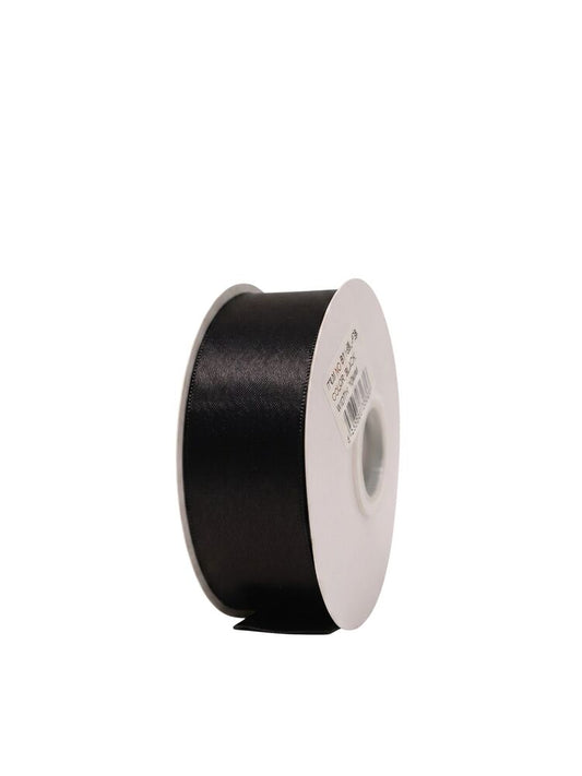 1.5 inch black single satin ribbon