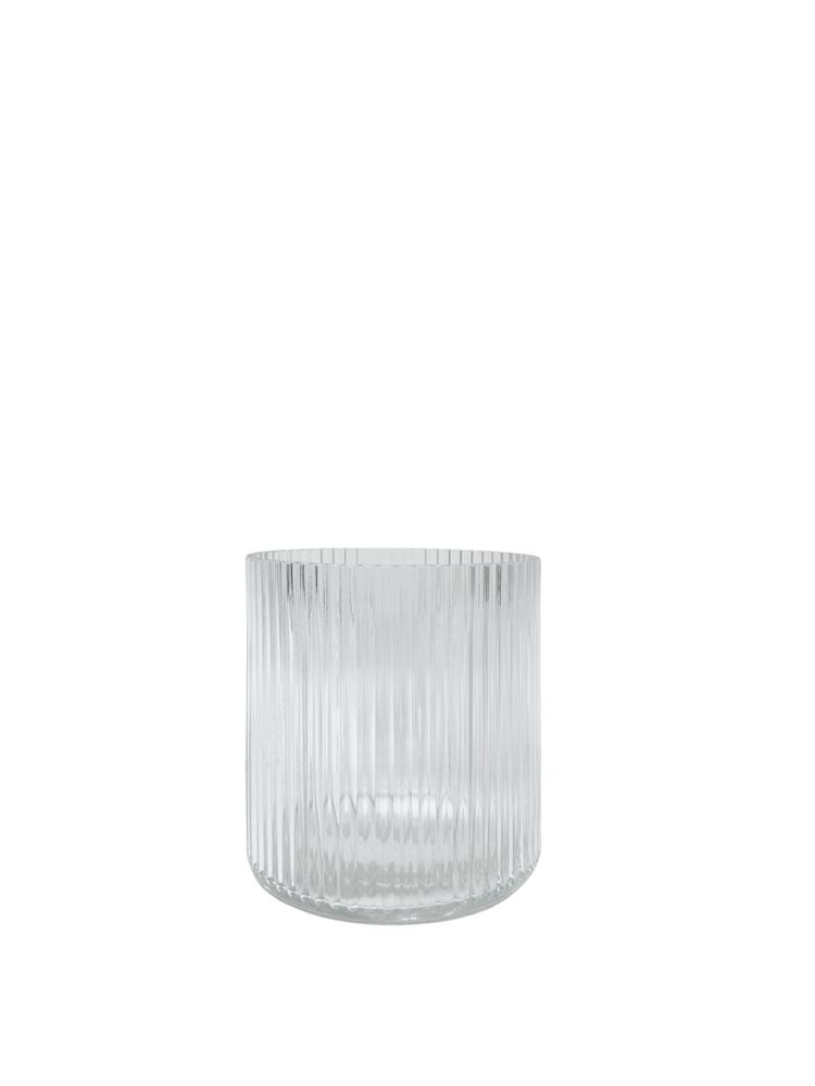 5 inch clear cylinder lined glass vase