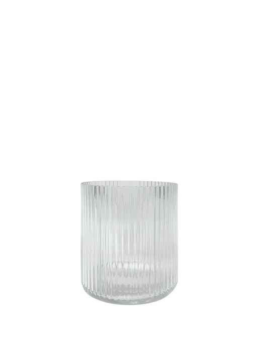 5 inch clear cylinder lined glass vase
