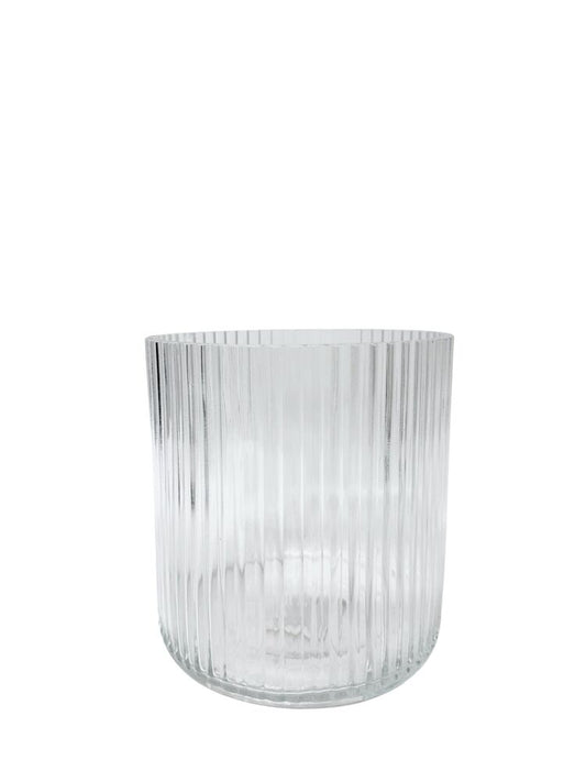 6 inch clear cylinder lined glass vase