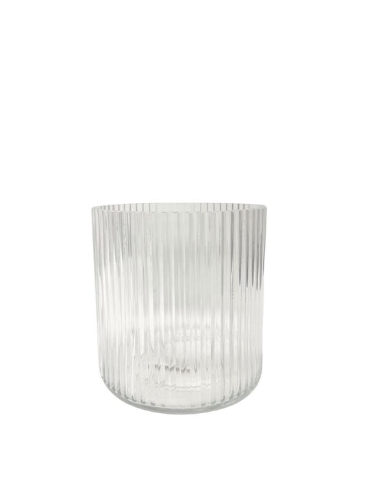 7 inch clear cylinder lined glass vase