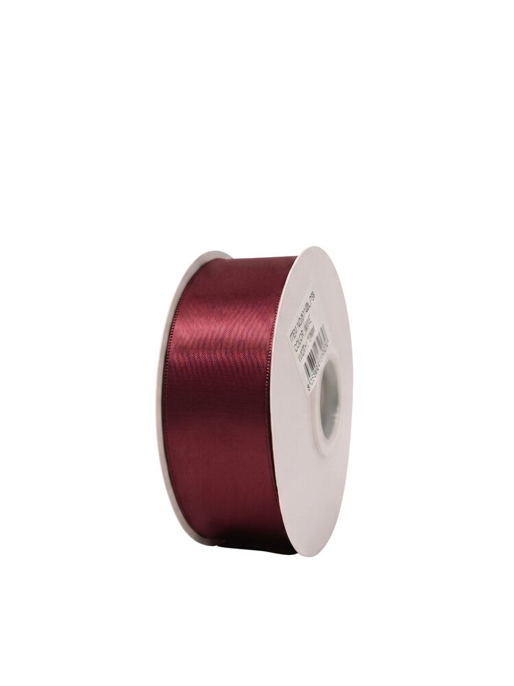 1.5 Inch Polyester Single Satin Ribbon (50 Yards) - Wine