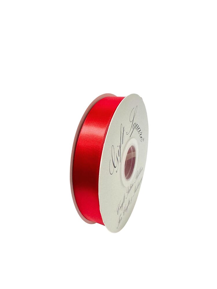 7/8 inch red single satin ribbon