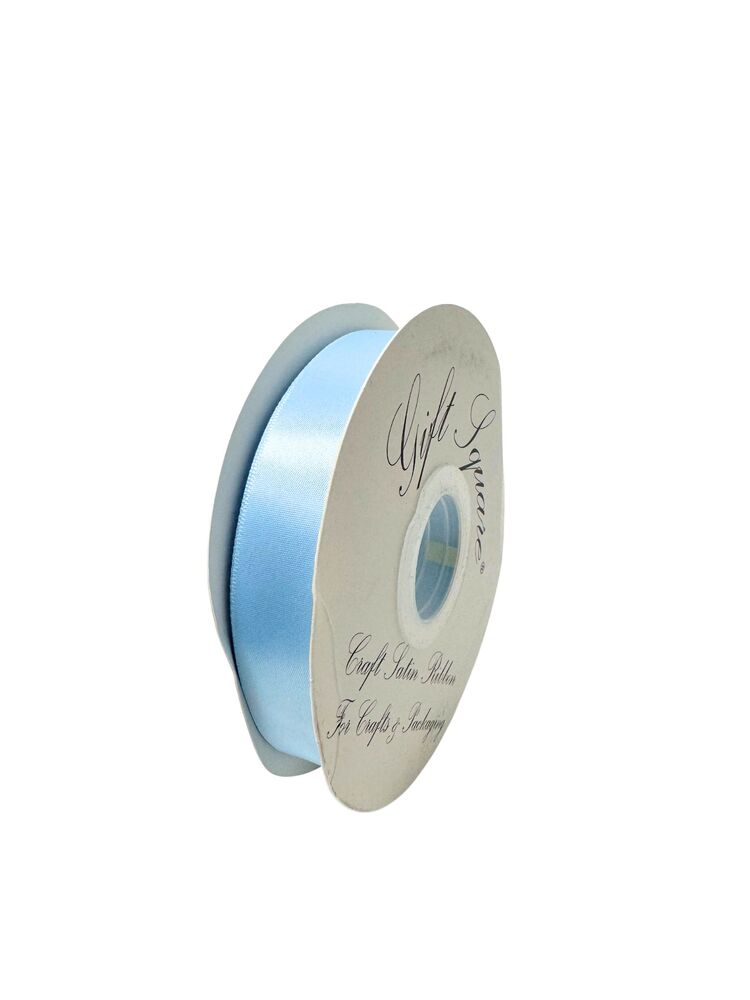 7/8 inch blue topaz single satin ribbon