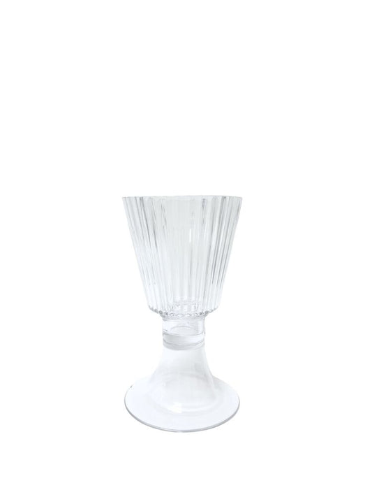 10 inch clear cone pedestal glass vase