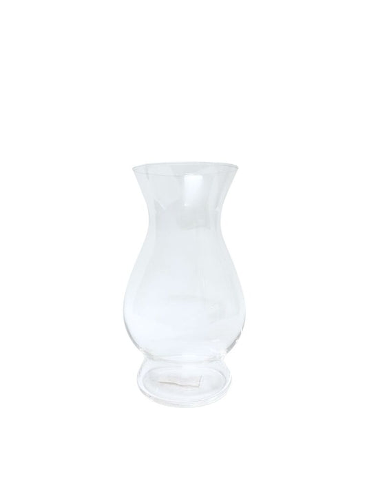 9 inch clear belly glass vase