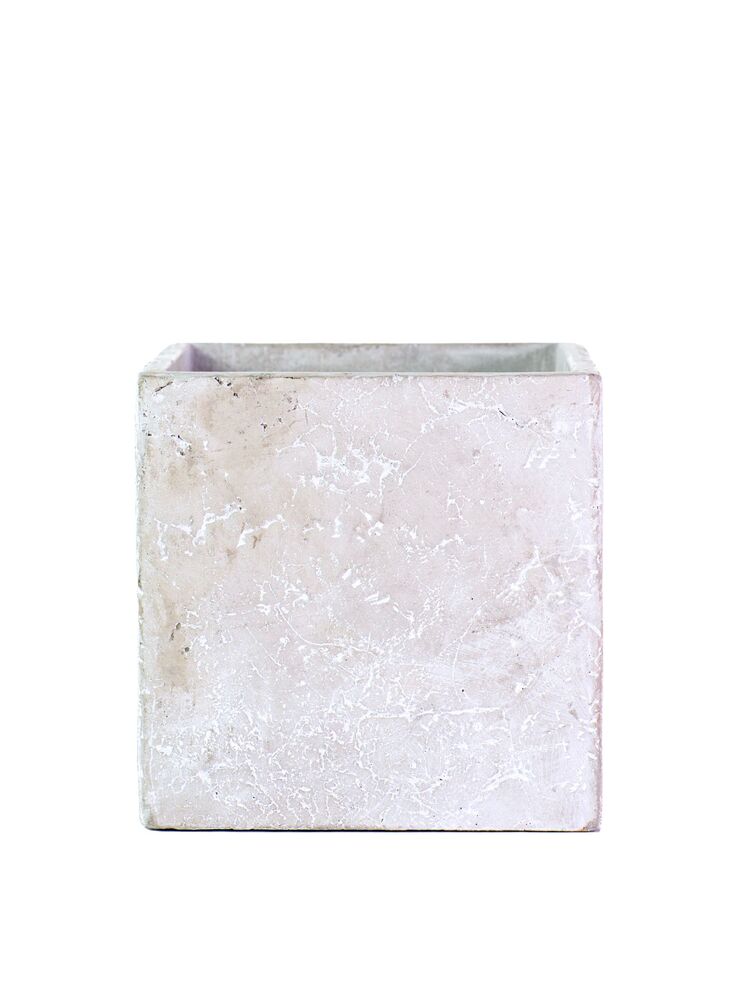 7 inch gray cube cement planter