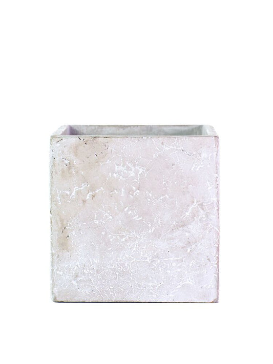 7 inch gray cube cement planter