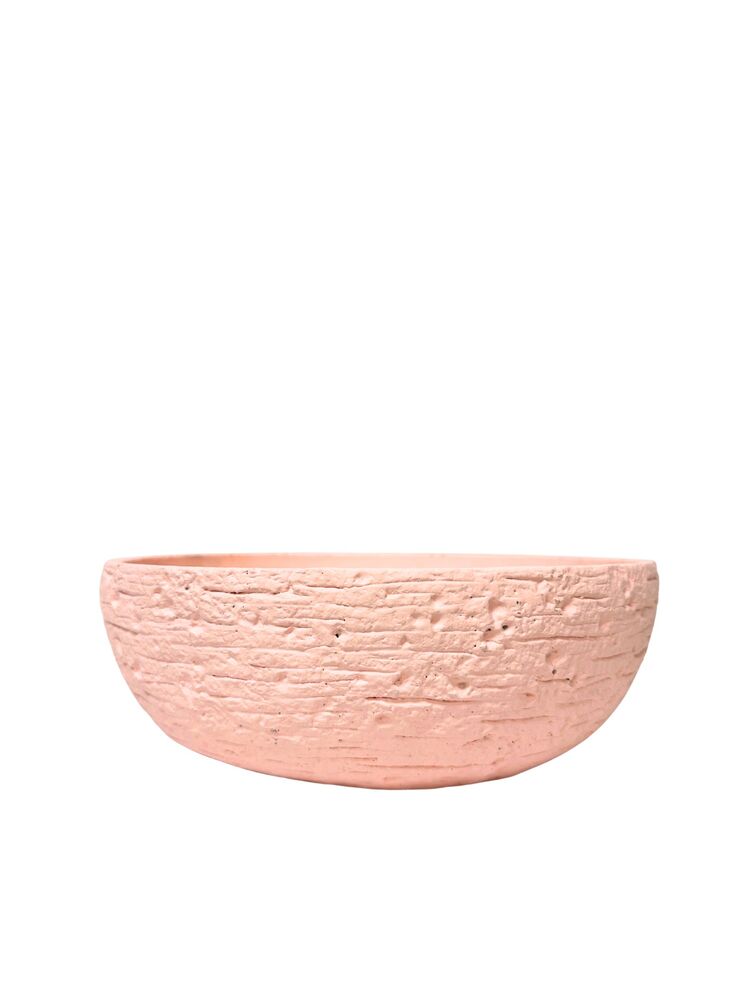 3.5 inch peach bowl cement planter