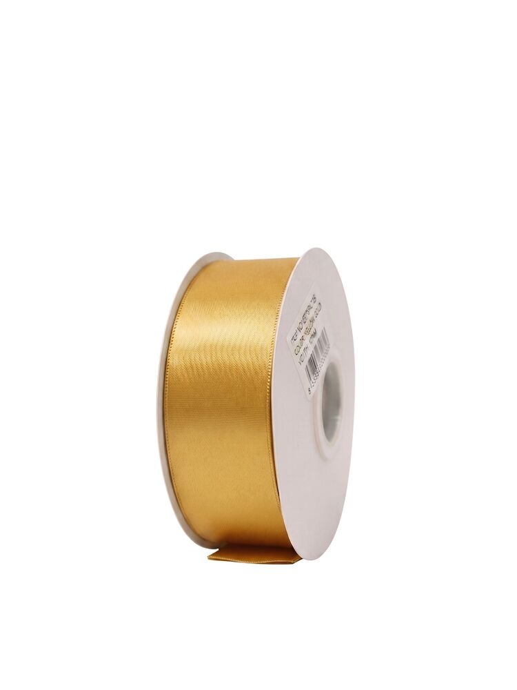 1.5 Inch Polyester Single Satin Ribbon (50 Yards) - Yellow Gold