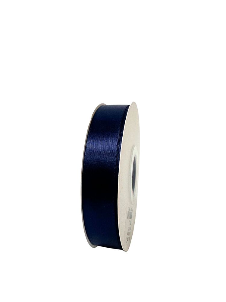 7/8 inch navy single satin ribbon