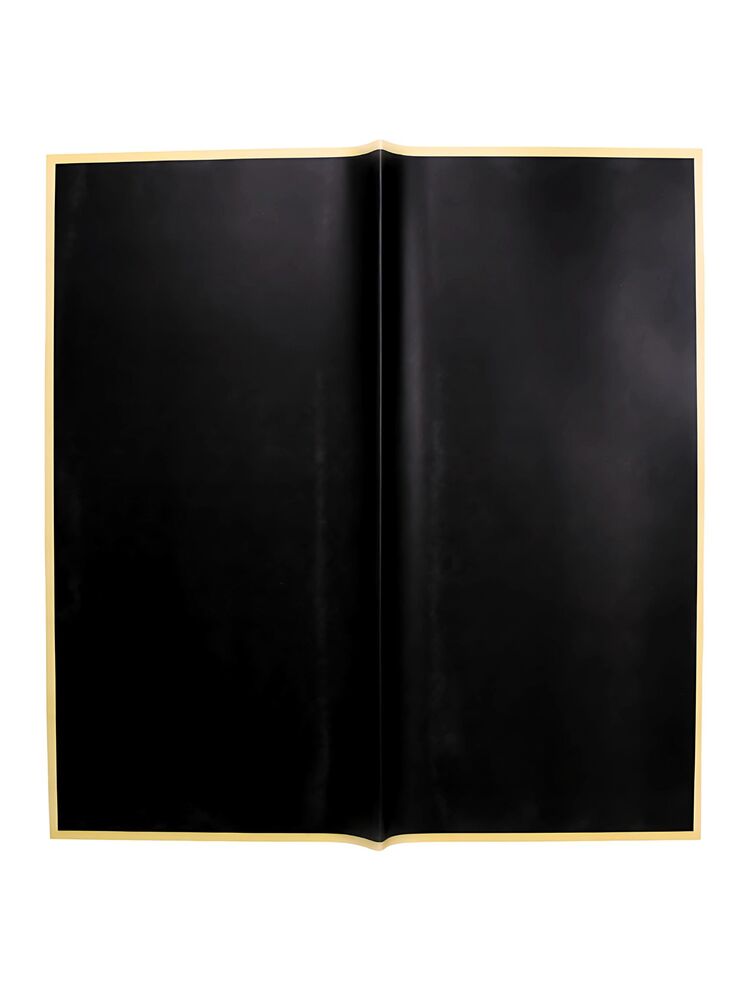 black with gold edge flower wrapping paper