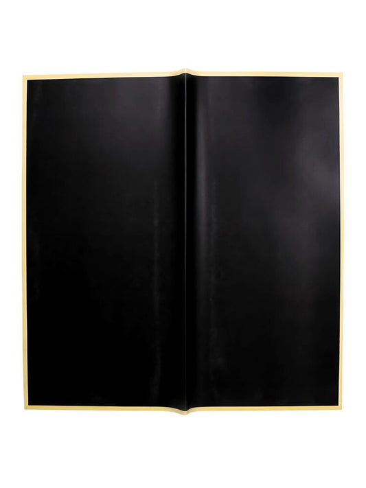 black with gold edge flower wrapping paper