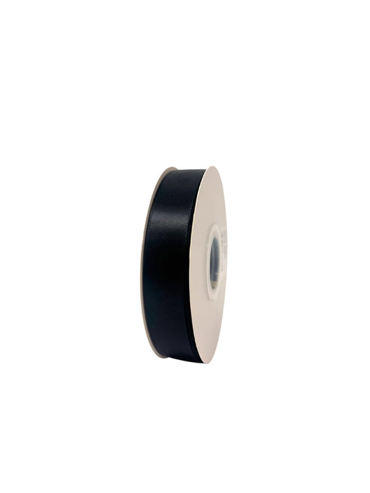 7/8 inch black single satin ribbon